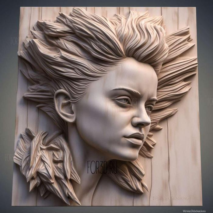 Kristen Stewart 1 stl model for CNC